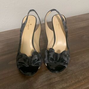 Kate Spade animal print sling back heals.